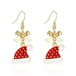 AretesPendientes decorativos de Navidad - copo de nieve - Papá Noel