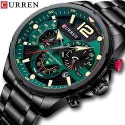 RelojesCURREN - reloj deportivo de cuarzo - acero inoxidable - resistente al agua