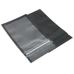 Reclosable plastic bags - mat-black / clear - 7.5 * 13 cm - 100 piecesStorage Bags