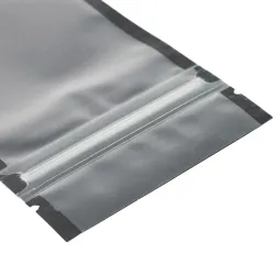 Bolsas de almacenamientoBolsas de plástico con cierre - negro mate / transparente - 7,5 * 13 cm - 100 piezas