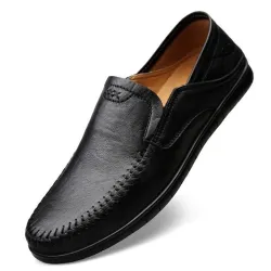 ZapatosMocasines clásicos para hombre - sin cordones - cuero genuino
