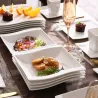 CubiertosVajilla elegante - vajilla de porcelana blanca - tazas - platillos - platos