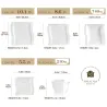 CubiertosVajilla elegante - vajilla de porcelana blanca - tazas - platillos - platos