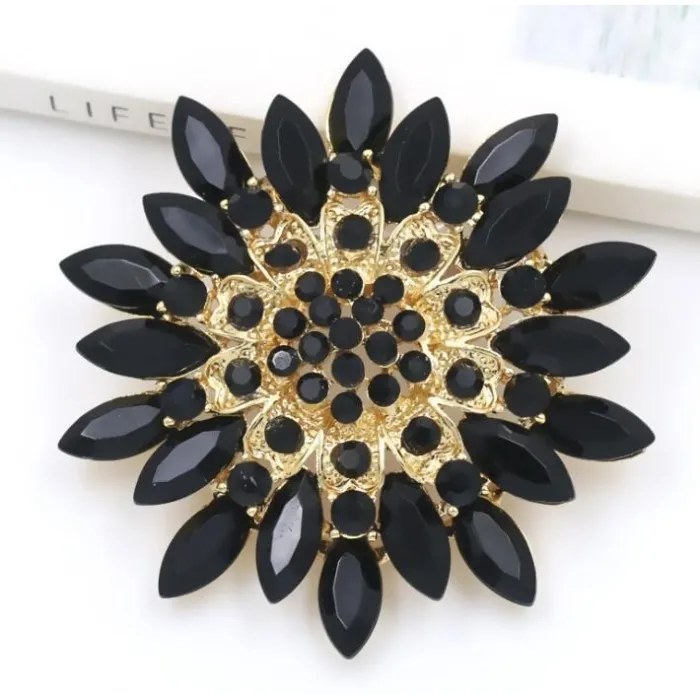 BrochesFlor de margarita grande - broche de cristal
