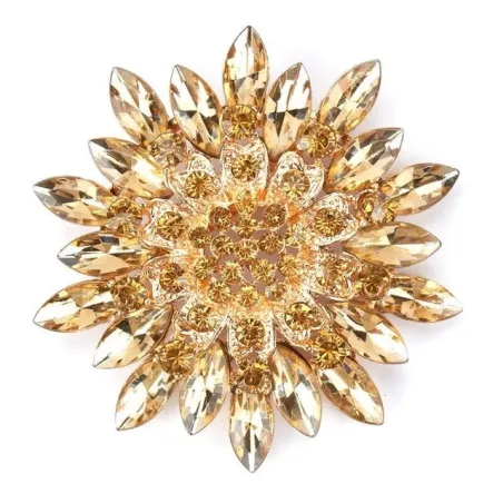 BrochesFlor de margarita grande - broche de cristal