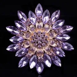 BrochesFlor de margarita grande - broche de cristal