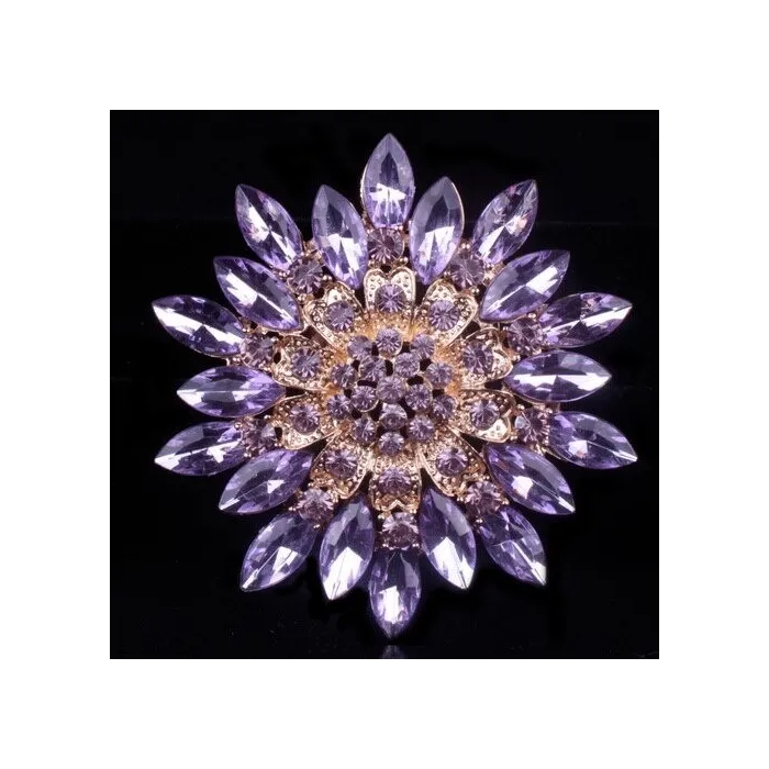 BrochesFlor de margarita grande - broche de cristal