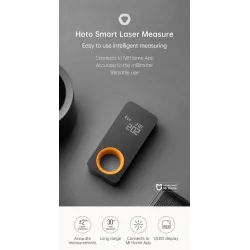 ÓpticaTelémetro láser inteligente - cinta métrica - medidor de distancia - pantalla OLED - control de aplicaciones - 30 M