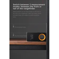 ÓpticaTelémetro láser inteligente - cinta métrica - medidor de distancia - pantalla OLED - control de aplicaciones - 30 M