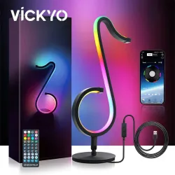 Luces & IluminaciónLuz de noche LED - Bluetooth - control de aplicaciones - rotación de 180° - RGB - forma de nota musical