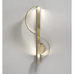 ApliquesLámpara de pared dorada moderna - en forma de S