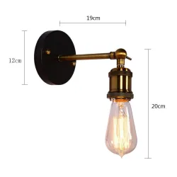 ApliquesLámpara de pared de hierro retro