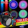 Iluminación de escenarios y eventosLuz láser de escenario - proyector - activado por sonido - remoto - RGB - 78 LED - DMX