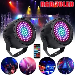 Iluminación de escenarios y eventosLuz láser de escenario - proyector - activado por sonido - remoto - RGB - 78 LED - DMX
