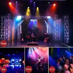 Iluminación de escenarios y eventosLuz láser de escenario - proyector - activado por sonido - remoto - RGB - 78 LED - DMX