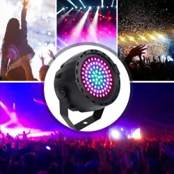 Iluminación de escenarios y eventosLuz láser de escenario - proyector - activado por sonido - remoto - RGB - 78 LED - DMX