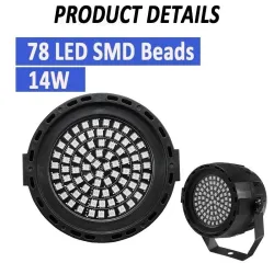 Iluminación de escenarios y eventosLuz láser de escenario - proyector - activado por sonido - remoto - RGB - 78 LED - DMX