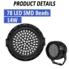 Iluminación de escenarios y eventosLuz láser de escenario - proyector - activado por sonido - remoto - RGB - 78 LED - DMX