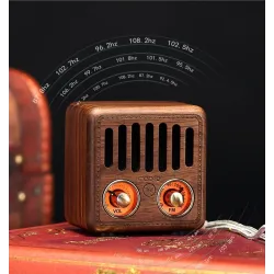 Altavoz BluetoothAltavoz retro de plástico - radio FM digital - Bluetooth