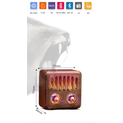 Altavoz BluetoothAltavoz retro de plástico - radio FM digital - Bluetooth