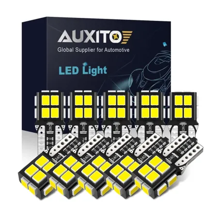 T10Bombilla LED para coche - T10 - 2835 SMD - W5W - Canbus - 6000K blanco - 10 piezas
