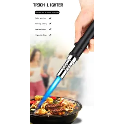 Metal torch gas lighter - windproof - adjustable flameLighters