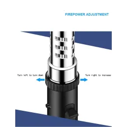 Metal torch gas lighter - windproof - adjustable flameLighters