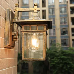 Retro outdoor wall lamp - waterproof - squareWall lights