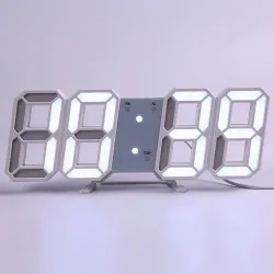 RelojesReloj de pared digital 3D moderno - LED - USB - con función de alarma