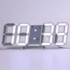 Modern 3D digital wall clock - LED - USB - with alarm functionClocks