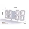 RelojesReloj de pared digital 3D moderno - LED - USB - con función de alarma