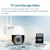 Cámaras de seguridadCámara CCTV de seguridad - visión nocturna - exterior - WiFi - 2MP - PTZ - HD - 1080P