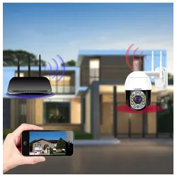 Cámaras de seguridadCámara CCTV de seguridad - visión nocturna - exterior - WiFi - 2MP - PTZ - HD - 1080P