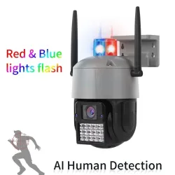 Cámaras de seguridadCámara CCTV de seguridad - detección humana - seguimiento automático - visión nocturna HD - resistente al...