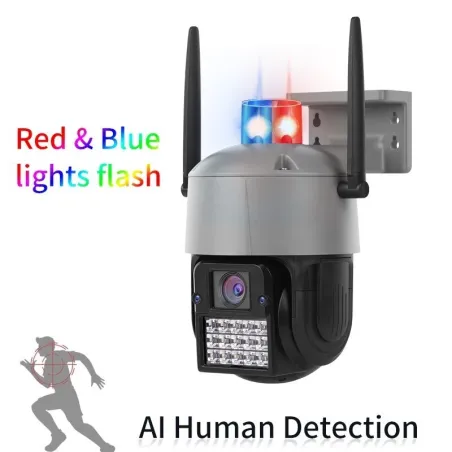 Cámaras de seguridadCámara CCTV de seguridad - detección humana - seguimiento automático - visión nocturna HD - resistente al...