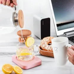 Calentadores de tazaCalentador de tazas - Placa calentadora - Tres posiciones de temperatura - Apagado automático - USB