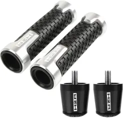 Hand Grips & EndManillar de moto / extremos - tapones de aluminio - 22 mm - juego