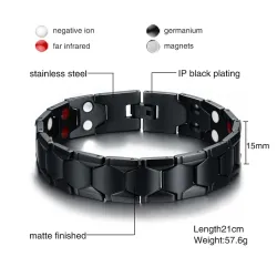 PulserasBrazalete de magnetoterapia - adelgazante / energético - 4000 Gauss - acero inoxidable