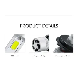 H7OSLAMP - COB 12V - 24V LED - faros de coche - bombilla - Hi-Lo beam - 72W - 8000LM - 6500K - 2 piezas