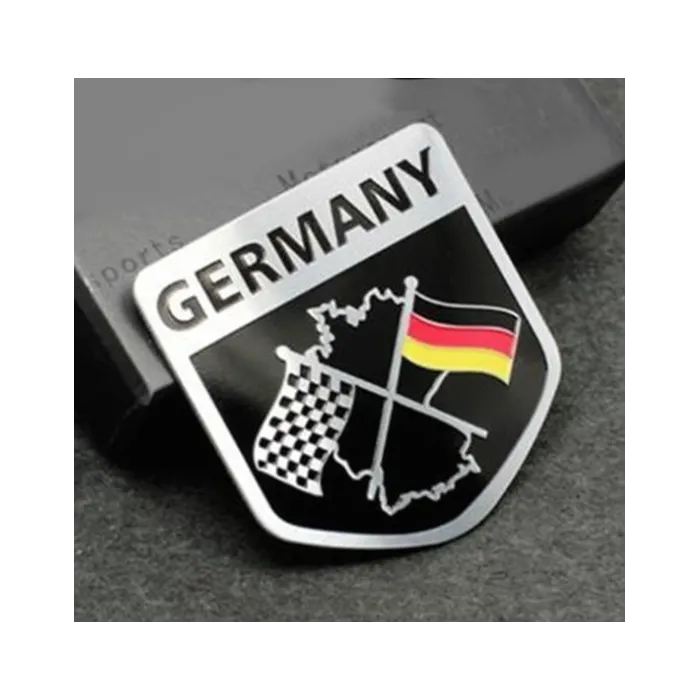 PegatinasEtiqueta engomada del coche - emblema de metal - bandera alemana