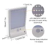 Alumbrado públicoAplique de pared con energía solar - lámpara impermeable - sensor de movimiento - 48 LED