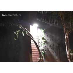 Alumbrado públicoAplique de pared con energía solar - lámpara impermeable - sensor de movimiento - 48 LED