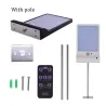 Alumbrado públicoAplique de pared con energía solar - lámpara impermeable - sensor de movimiento - 48 LED