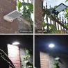 Alumbrado públicoAplique de pared con energía solar - lámpara impermeable - sensor de movimiento - 48 LED