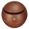 Ultrasonic air humidifier - essential oils diffuser - LED - USB - wooden grain - 130mlHumidifiers
