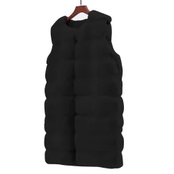 ChaquetasElegante abrigo sin mangas - chaleco de piel.
