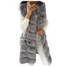 ChaquetasElegante abrigo sin mangas - chaleco de piel.