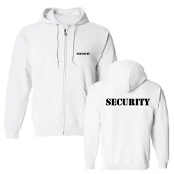 Hoodies & SudaderaElegante sudadera con capucha - chaqueta polar - con cremallera / bolsillos - letras SECURITY