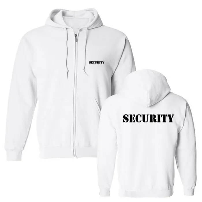 Hoodies & SudaderaElegante sudadera con capucha - chaqueta polar - con cremallera / bolsillos - letras SECURITY