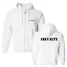 Hoodies & SudaderaElegante sudadera con capucha - chaqueta polar - con cremallera / bolsillos - letras SECURITY